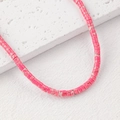 Perles en pierre rose fuchsia 4x2mm avec motifs marbrés pour bracelets DIY créatifs - Un Fil (Environ 150 Perles) / Rose Indien