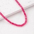 Perles en pierre rose de 4x2mm pour la fabrication de bijoux DIY et de bracelets - Un Fil (Environ 150 Perles) / Rouge Charmant