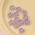 Translucent lavender flower charms for DIY jewelry making, detailed acrylic floral beads - 14# Light Purple Transparent (kp6330)