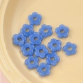 Sky blue 16mm hollow flower glass beads for DIY necklaces and handmade jewelry making - 16# Sky Blue Transparent (kp6330)