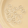 Transparent 16mm hollow flower glass beads for DIY jewelry making accessories - 18# Fully Transparent (kp6330)