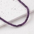 Perles rondes plates de 4x2mm en améthyste naturelle pour création de bijoux et bracelets - Un Fil (Environ 150 Perles) / Aubergine Violette