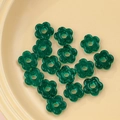 DIY handmade transparent emerald green flower-shaped 16mm glass beads for jewelry crafts - 23# Transparent Emerald Green (kp6330)