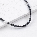 Natural black and white marble pattern agate round beads for DIY jewelry making - 1 Piece / Zebra 4mm
