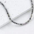 Natural gray marble round beads 4-6mm for DIY jewelry making of necklaces and bracelets - 1 Piece / Map Stone 4mm