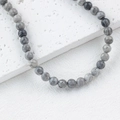 Natural gray marble stone round beads 4-10mm for DIY jewelry making and craft projects - 1 Piece / Map Stone 6mm