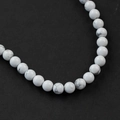 Natural white howlite stone round beads with grey marble texture for DIY jewelry - 1 Piece / White Howlite 8mm