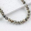 Dalmatian Jasper 4-10mm natural round stone beads for DIY jewelry making - 1 Piece / Dalmatian Jasper 8mm