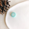 Détail de perle en silicone bleu clair avec motif de flocon de neige pour DIY - Style Rond Motif de Flocon de Neige Bleu Clair (13#)