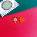 Detail van DIY kerst-rendierbedels met kleurrijk emaille en ophangringen voor sieraden - 1# Oranje Rendier
