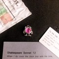 Funny monster alloy pendant featuring a pink cat-eye pupil for DIY jewelry making - Pink Eye Silver Base