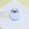 Roze monster oogbol ring met blauwe pupil en vleugels in Y2K eigenzinnige stijl - Roze Blauw Oog Kleine Vleugels (10#)