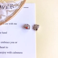 Detail of crab-shaped alloy charms with silver finish and Happy engraving for DIY jewelry - White K Dumpling (2#White K Dumpling)