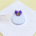 Unieke paarse monsterring met geel oogdetail en een schattig eigenzinnig ontwerp - Paars Monster Geel Oog (16#)