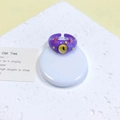 Verstelbare paarse monsterring met geel oog en rode hoorns voor een speelse look - Paars Eenogig Rood Hoorn (17#)