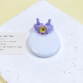 Gekke paarse monster ring met geel oog voor een speelse en unieke look voor dames - Mat Paars Geel Eenogig (20#)