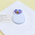 Gekke paarse monsterring met geel heterochromia oog en blauwe hoorns - Paars Geel Oog Blauwe Hoorn (22#)