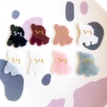 Cute cartoon puppy resin charms for DIY hair accessories in assorted colorful marble finishes - Mixed Color Dog