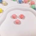 Ροζ φλοκάτες χάντρες σε χρώματα macaron για DIY κοσμήματα και αξεσουάρ τσάντας - Ακανόνιστη Μπάλα / Ροζ του Νερού
