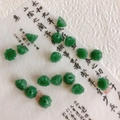 Green lotus pod beads made of imitation jade glass for DIY jewelry making and hair sticks - Green Jade Color Lotus Seed Heart