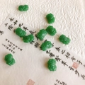 DIY jewelry charm lotus shape green glass pendant bead in vintage Chinese style - Jade Green Lotus