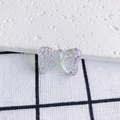 Detailed close-up of a translucent iridescent butterfly bead for DIY jewelry making - Aurora Iridescent Polarized (2#)