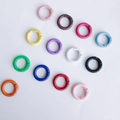Set of 12 colorful spring rings for DIY crafts and keychain accessories in matte finish - Multicolor