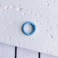 Detail of light blue matte painted round spring ring clasp for DIY keychains and jewelry - Light Blue (4#)