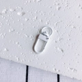 Détail macro d'un fermoir mousqueton en métal blanc pour bijoux DIY et porte-clés - Blanc (4#)