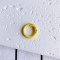 Detail of a matte yellow round spring o-ring hook for DIY keychains and bag accessories - Bright Yellow (5#)