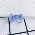 Macro detail of iridescent blue resin butterfly pendant with textured surface - Iridescent Blue Texture (9#)