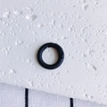 Close-up of black matte metal spring O-ring buckle for DIY keychains and bags - Black (8#)