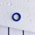 Close-up of a matte dark blue round spring gate ring clasp for DIY jewelry making - Deep Blue (10#)