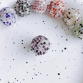 Makro-Detail bunter Strass-Pflasterperlen mit geraden Löchern für DIY-Schmuckherstellung - Schwarz Weiß Mix (7#)