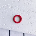 Macro shot of a red round spring gate snap hook for DIY jewelry and bag hardware - Red (11#)