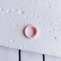 Detail of pink matte finish circular spring gate hook for DIY keychains and bags - Pink (12#)