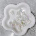 Perline a mughetto in resina traslucida cangiante per creazione di gioielli fai-da-te - Perlina Sfusa a Tulipano/Mughetto Bianca Cangiante (A101#)