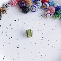 Macro shot of 10mm light green rhinestone clay beads for DIY jewelry making and crafts - 5#