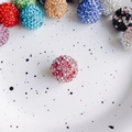 Makro-Detail glitzernder Strass-Kristall-Pflasterperlen für DIY-Schmuck und Handwerk - 10# Rosa