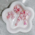 Perle a tulipano rosa in acrilico con finitura cangiante per creazione gioielli fai da te - Perlina a Forma di Tulipano Rosa Cangiante (A105#)
