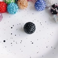 Nahaufnahme schwarzer Strass-Discokugeln für DIY-Schmuckherstellung und Handwerksprojekte - 9# Schwarz