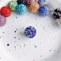 Detailaufnahme bunter Kristall-Pave-Perlen für DIY-Schmuck und handgefertigte Perlen - 12# Königsblau