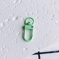 Vue macro d'un fermoir mousqueton pivotant vert menthe pour porte-clés DIY - Style Vert Menthe (9#)