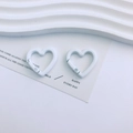 Chiusure a moschettone a forma di cuore bianco per gioielli fai da te e portachiavi - Bianco (3#)