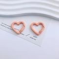 Coppia di moschettoni a cuore in metallo rosa salmone per portachiavi fai-da-te - Rosa Salmone (6#)