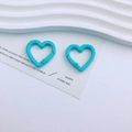 Chiusura a molla a forma di cuore turchese per portachiavi e accessori fai-da-te - Blu Lago (7#)