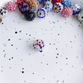 10mm multi-color rhinestone disco ball beads with drill holes for DIY jewelry making - Size 8
