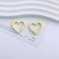 Fibbie a anello a molla a forma di cuore giallo opaco per portachiavi e borse DIY - Giallo Chiaro (9#)