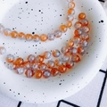 Macro de perles en verre craquelé 8mm dégradé orange et blanc pour la création de bijoux - Taille 9 / Environ 106 Pièces/Pack
