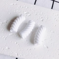 Tre perle a spirale bianche in resina per gioielli fai-da-te e bracciali in dettaglio - Bianco Opaco (6#)